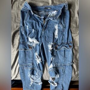 Fashion Nova Ripped Jeans Size 0